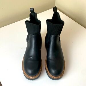VodVob Black Leather Ankle Boots